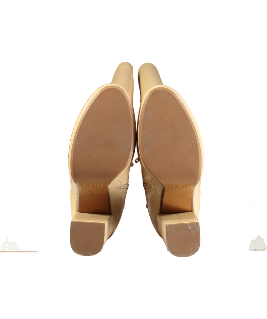 Sezane Beige Editions Thigh High Heeled Boots UK 6 EU 39 👠