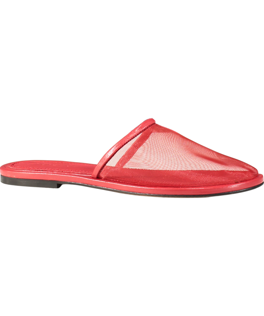 Topshop Red Bella Mesh Mules UK 5 EU 38 👠