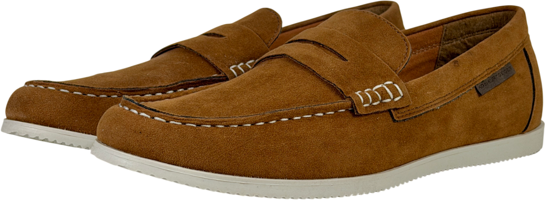 KG Kurt Geiger Brown Suede Shane Tan Loafers UK 9 EU 43 👞