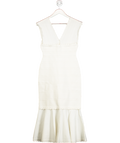 Victoria Beckham Cream Bandage Dress With Flared Hem UK M