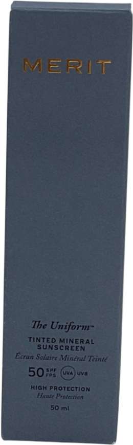 merit The Uniform Tinted Mineral Sunscreen Spf 50 50ml