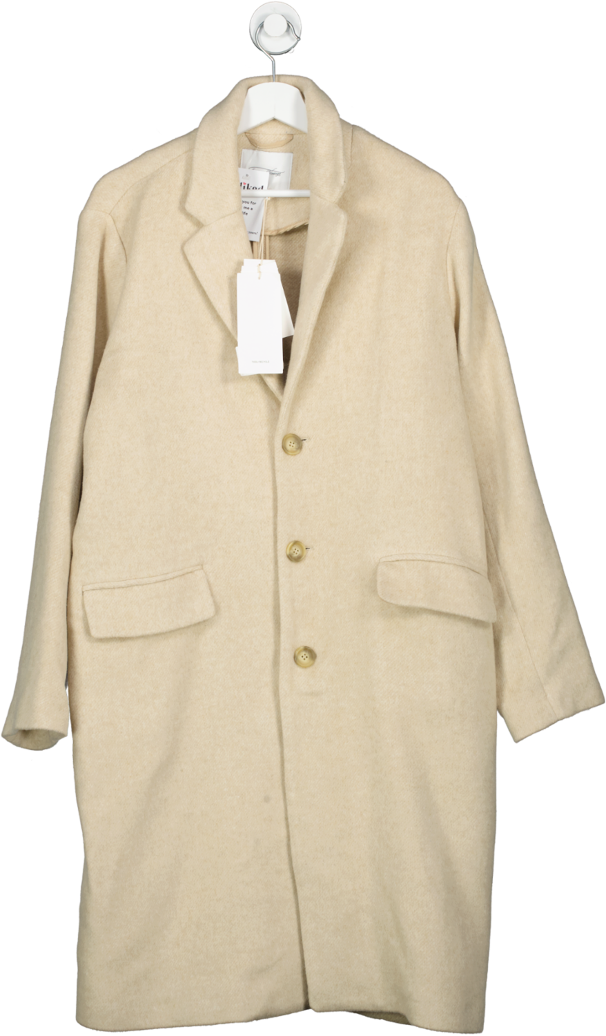 American Vintage Cream Vintage Classic Coat UK S