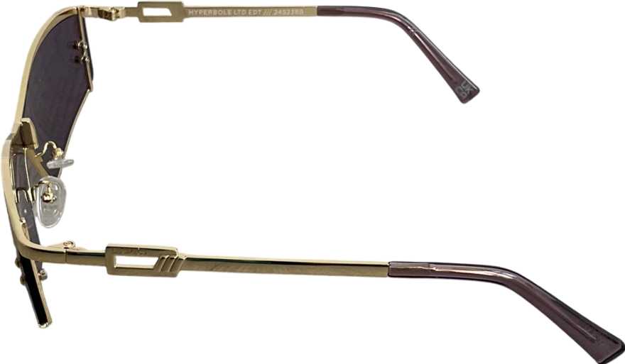 Le Specs Metallic Hyperbole Sunglasses In Gold One Size