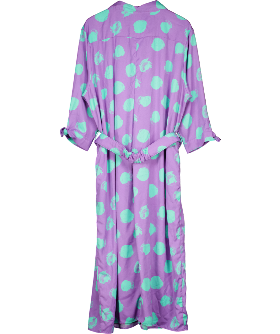 Dancing Leopard Dove Dress In Purple And Mint Green UK 24