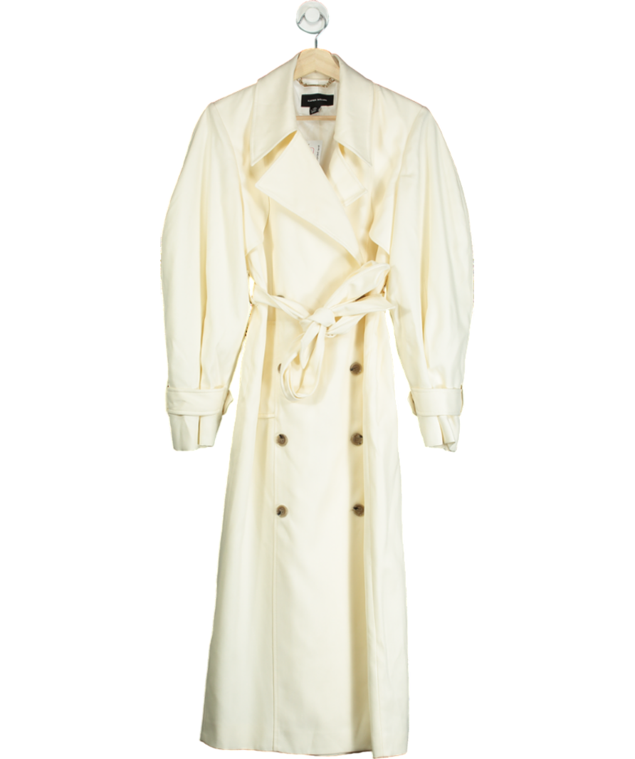 Karen Millen Cream Tailored Relaxed Belted Trench Coat UK 6