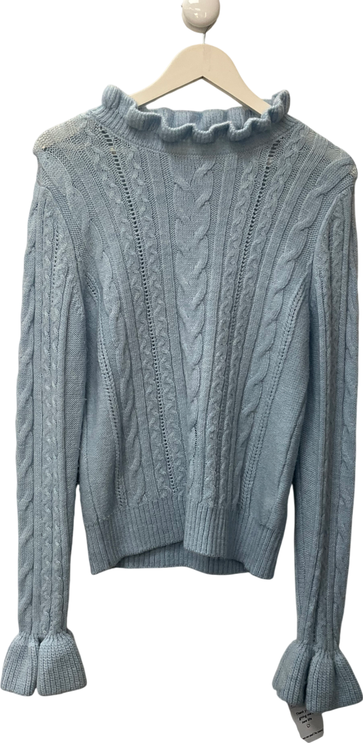 H&M Blue Cable-knit Jumper UK M