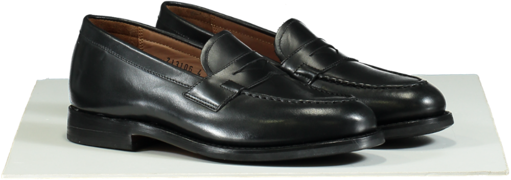 Grenson Black Leather fleur Loafers UK 4 EU 37