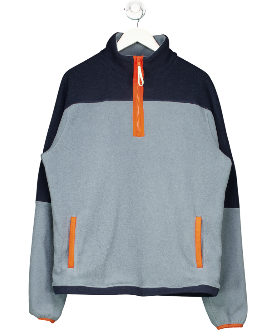 Gym & Coffee Grey Half Zip Polar Fleece UK L