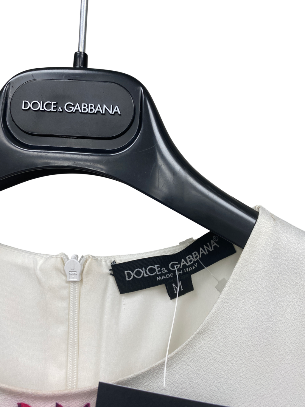 Dolce & Gabbana White Floral Embellished Dress UK M