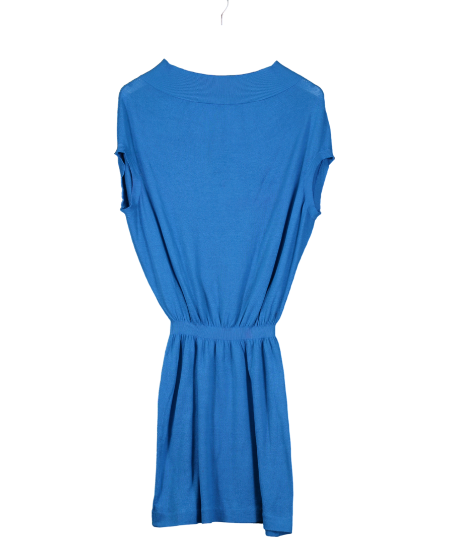 Miu Miu Elastic Waist Vibrant Blue Mini Dress UK M