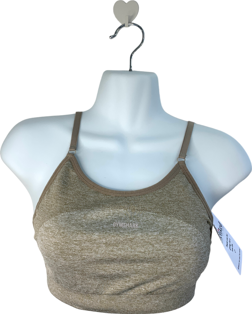 gymshark Beige Flex Strappy Sports Bra UK S