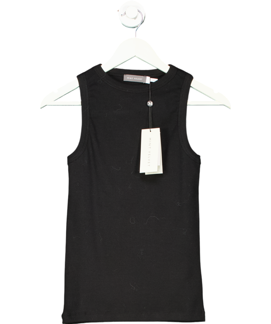 Mint Velvet Black High Neck Vest UK S