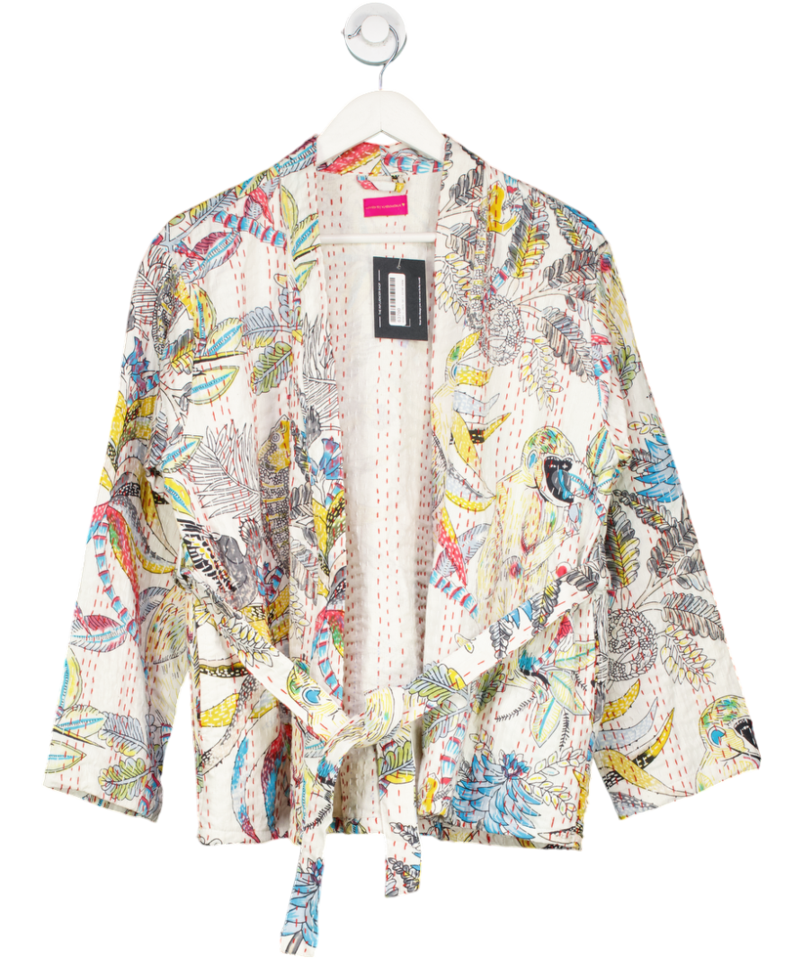 Loved By Karouska  "Monkey Say, Monkey Do" Cropped Kantha Jacket UK S