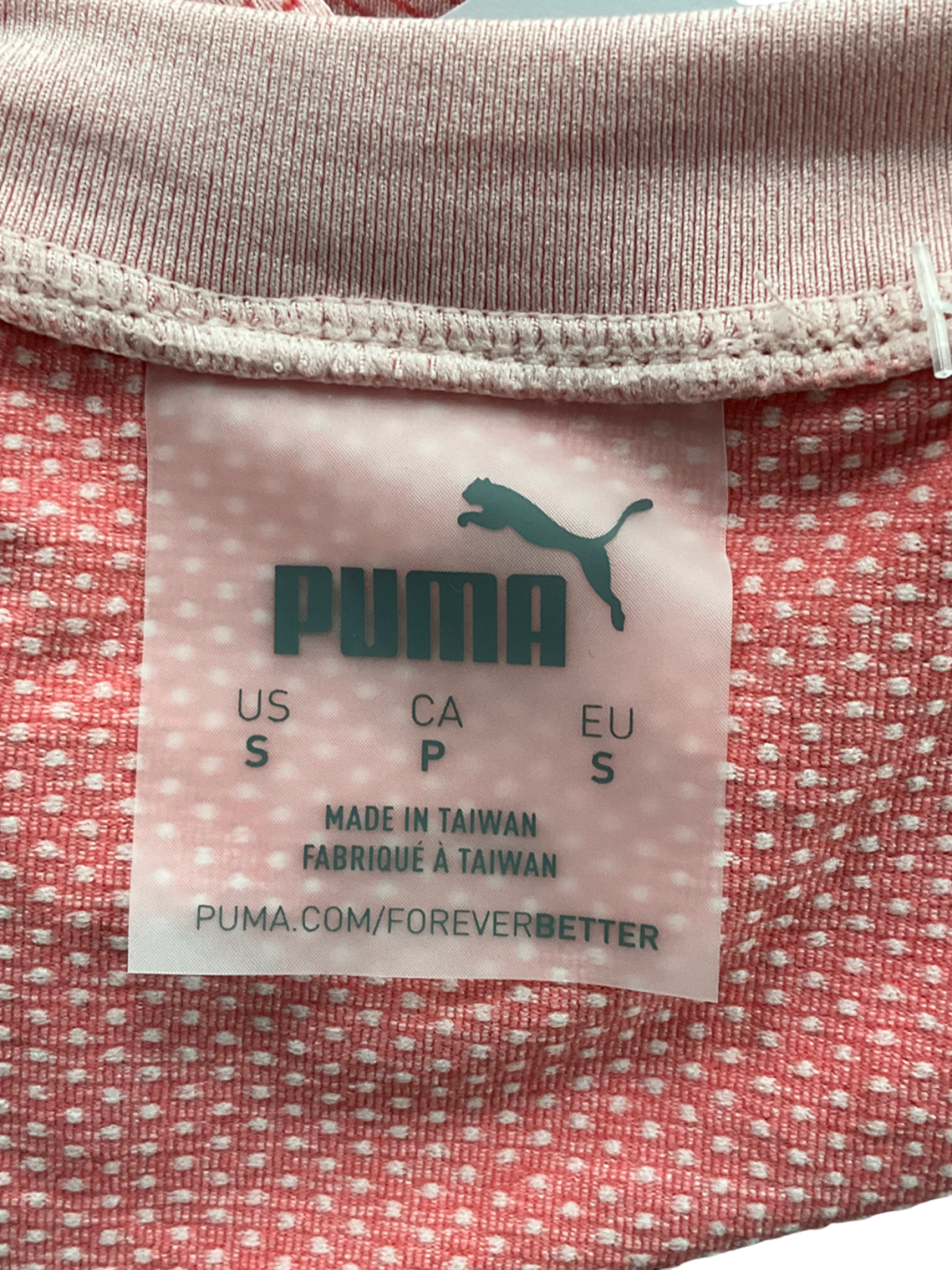 Puma Pink Evoknit Seamless Ls Crop Top UK S