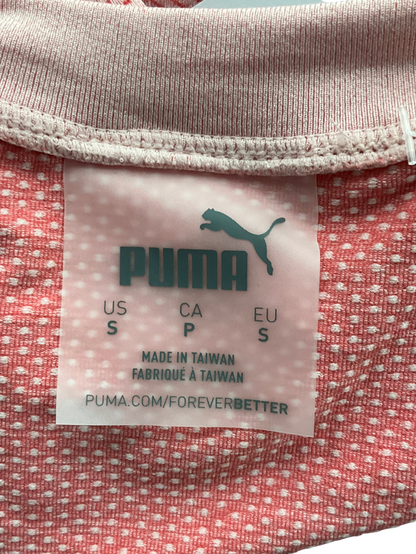 Puma Pink Evoknit Seamless Ls Crop Top UK S