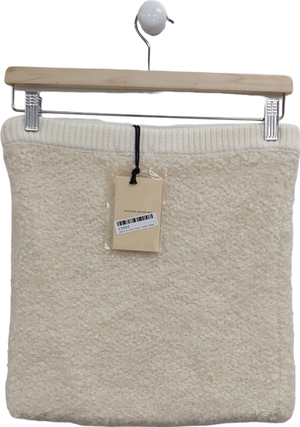 grlfrnd Cream Lex Boucle Skirt UK S