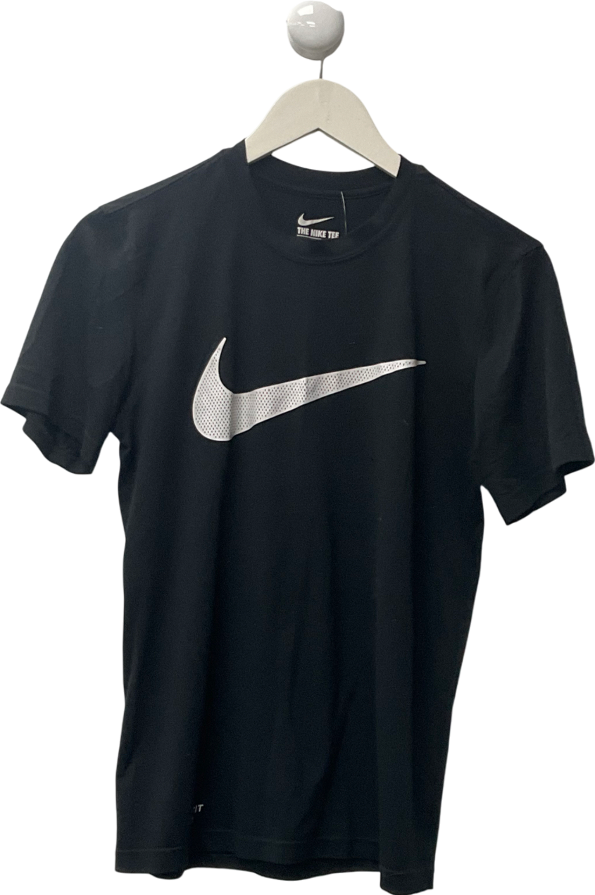 Nike Black Athletic Cut Short Sleeved T-shirt UK S