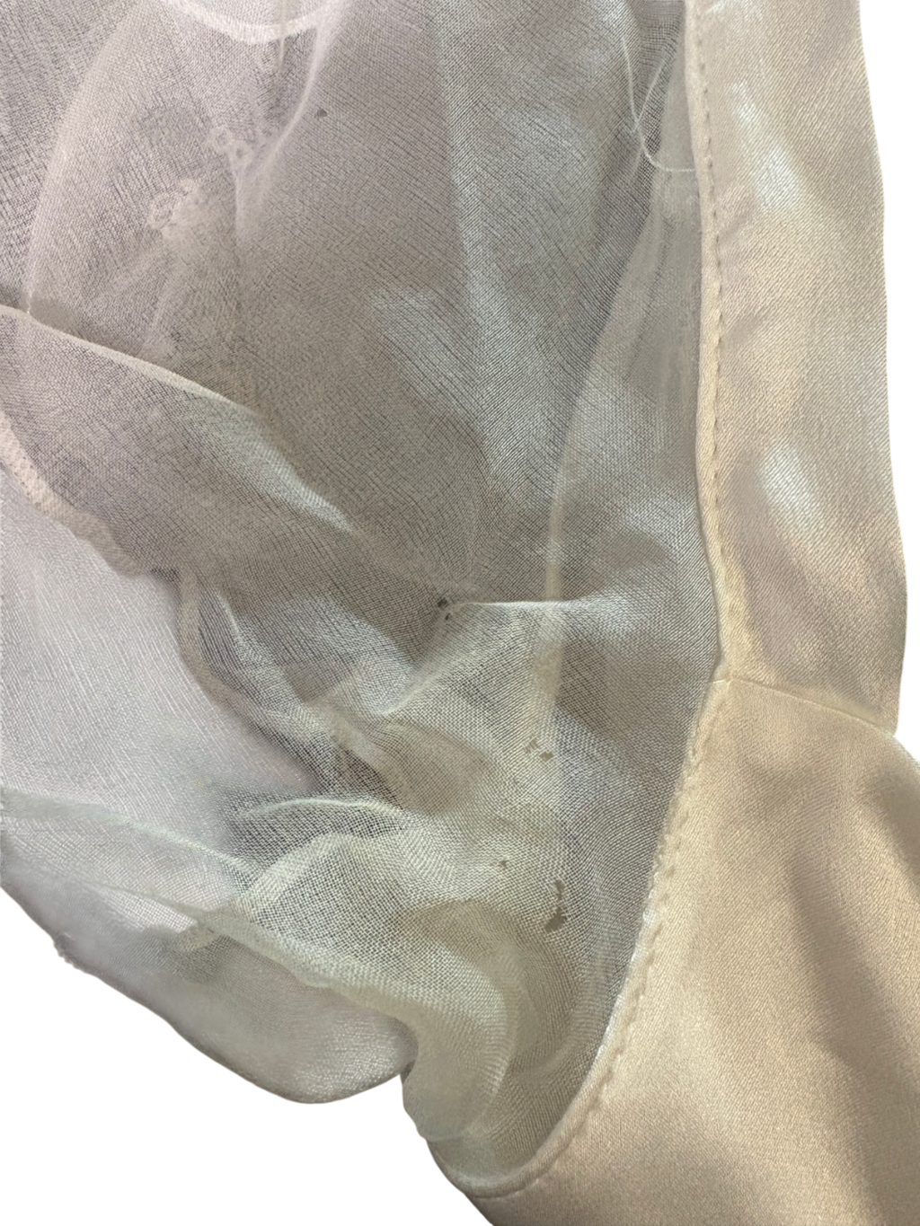 Maison Cleo Cream Georgette Mini Dress 100% Silk UK 8