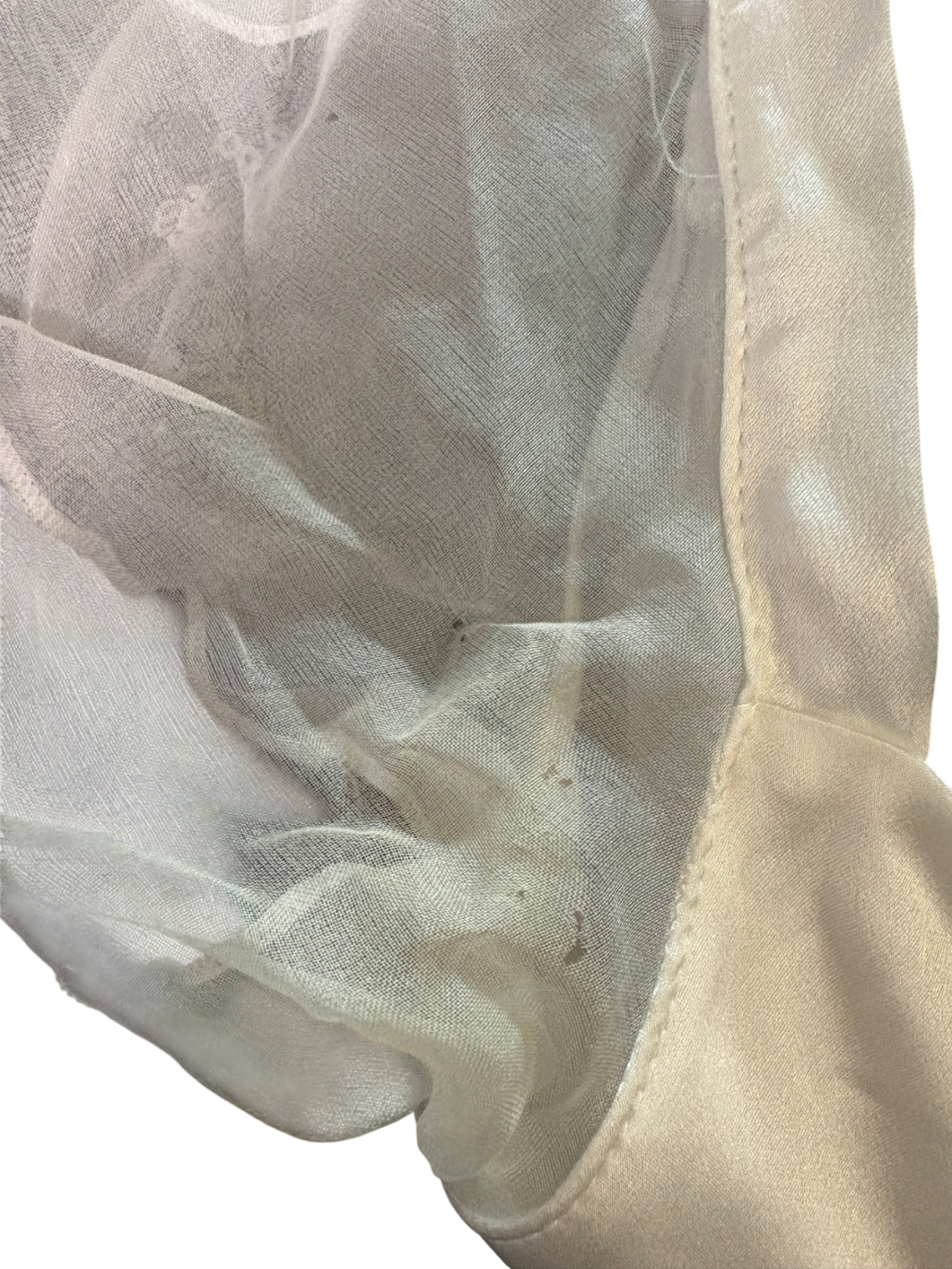 Maison Cleo Cream Georgette Mini Dress 100% Silk UK 8