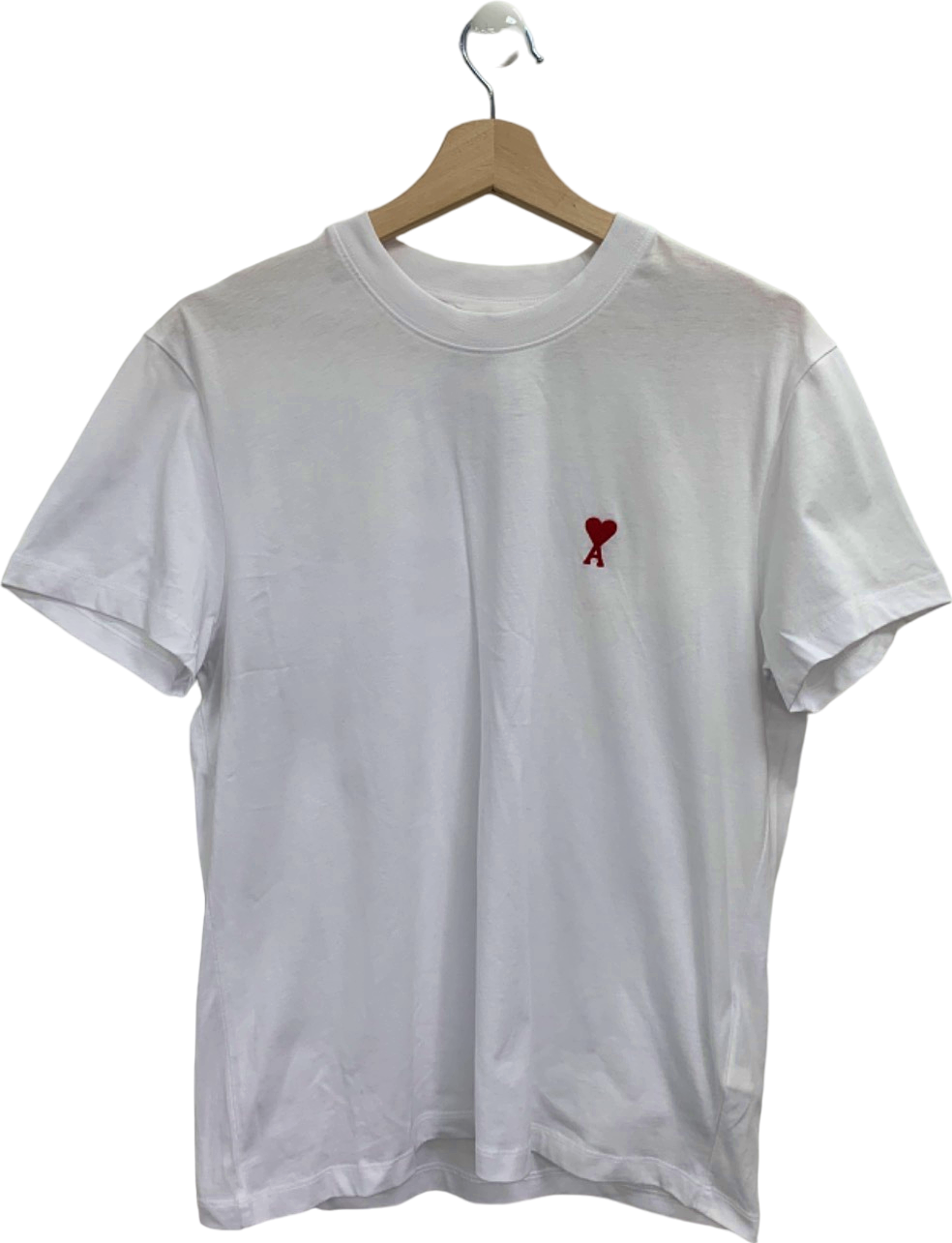 AMI White De Coeur T-Shirt UK S