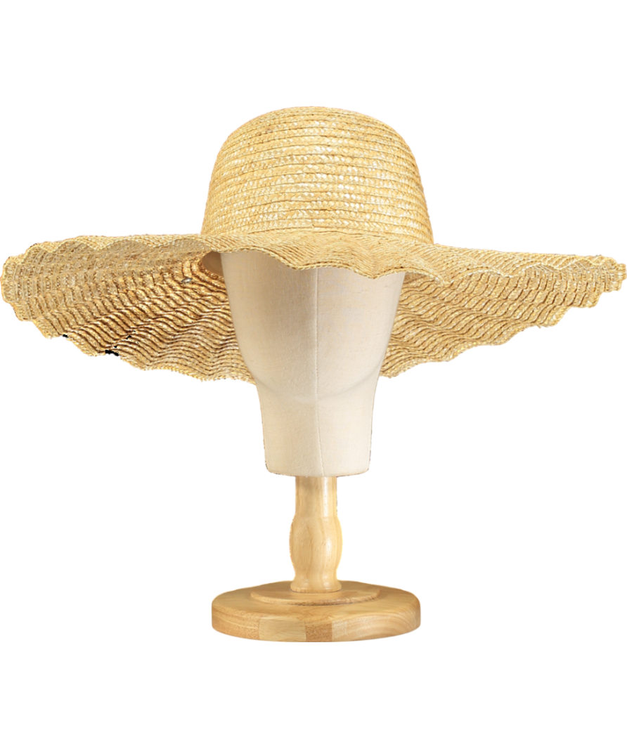 Lack Of Color Beige Scalloped Dolce Hat