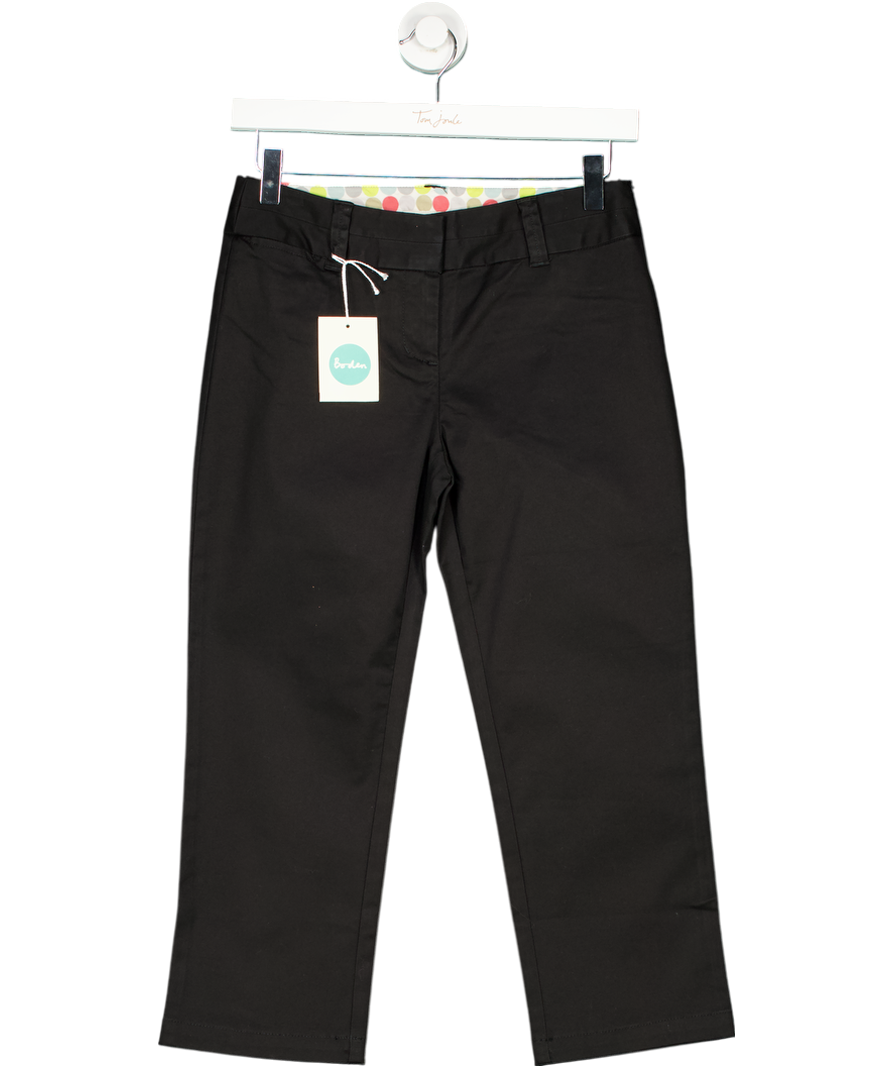 Boden Black Petite Slim Leg cropped Trouser UK 6