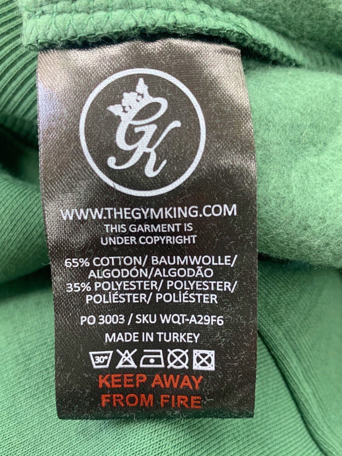 Gym King Racing Green GK Athletics Club 1/4 Zip Funnel UK 10
