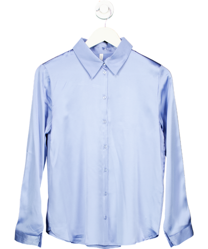 intimissimi Blue Long Sleeve 100% Silk Shirt UK S