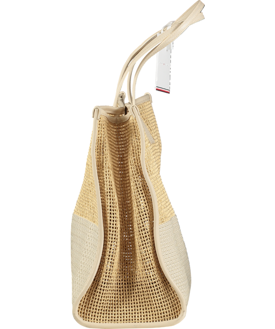 Tommy Hilfiger Cream City Summer Large Woven Tote / Beach Bag