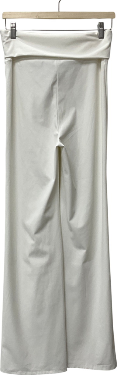 Mars the Label White The Sculpt Foldover Trousers UK 10
