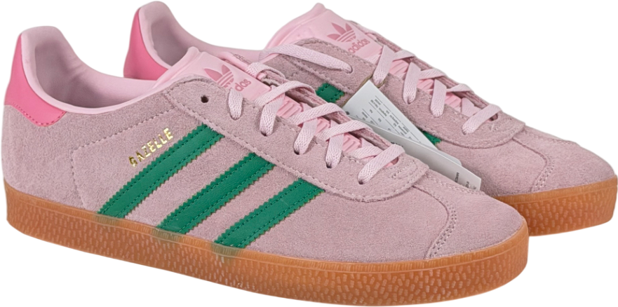 ADIDAS Gazelle Pink / Green Trainers Jp7128 U UK 6 EU 39