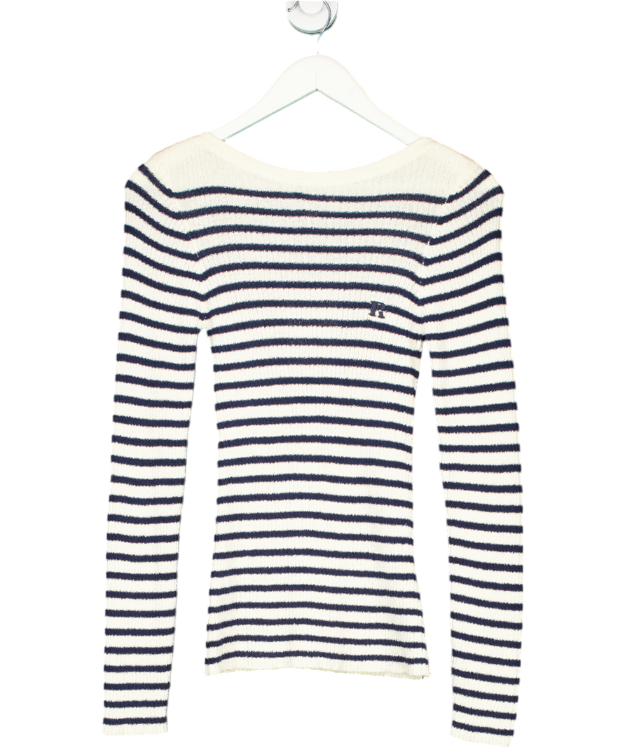 Rouje Cream/Black Classic Breton Mylene Striped Sweater UK 10