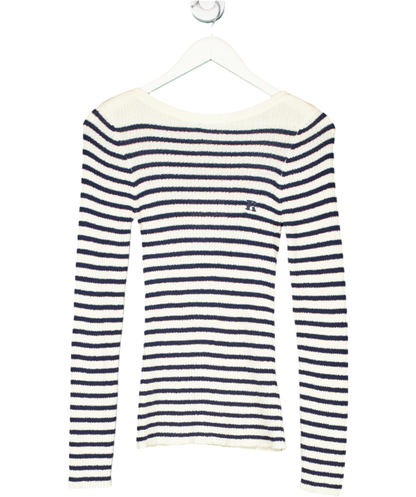 Rouje Cream/Black Classic Breton Mylene Striped Sweater UK 10