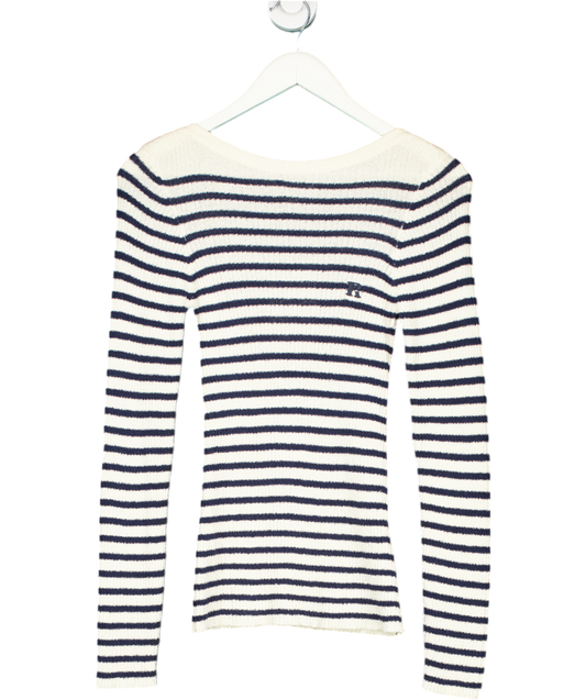 Rouje Cream/Black Classic Breton Mylene Striped Sweater UK 10