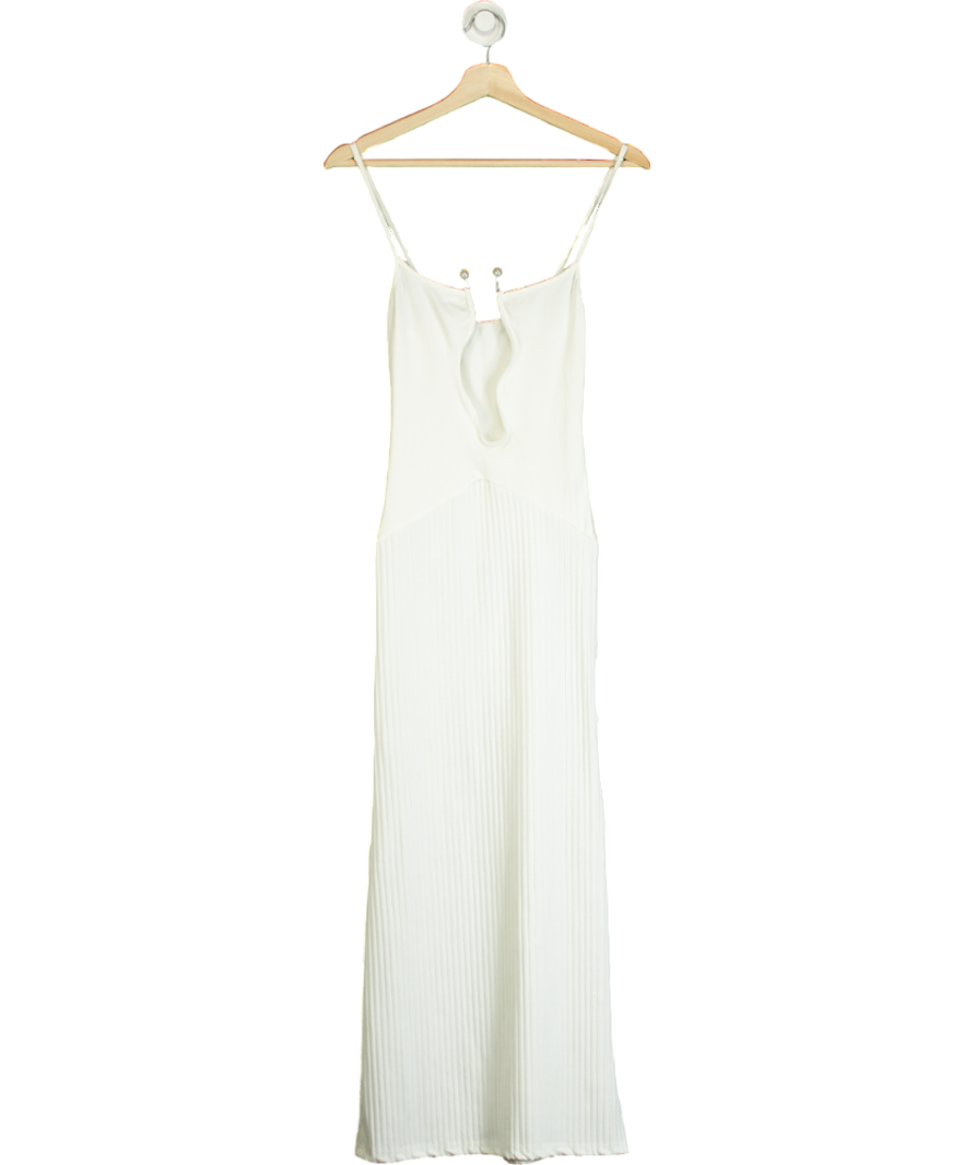 White Strappy Maxi Dress UK S