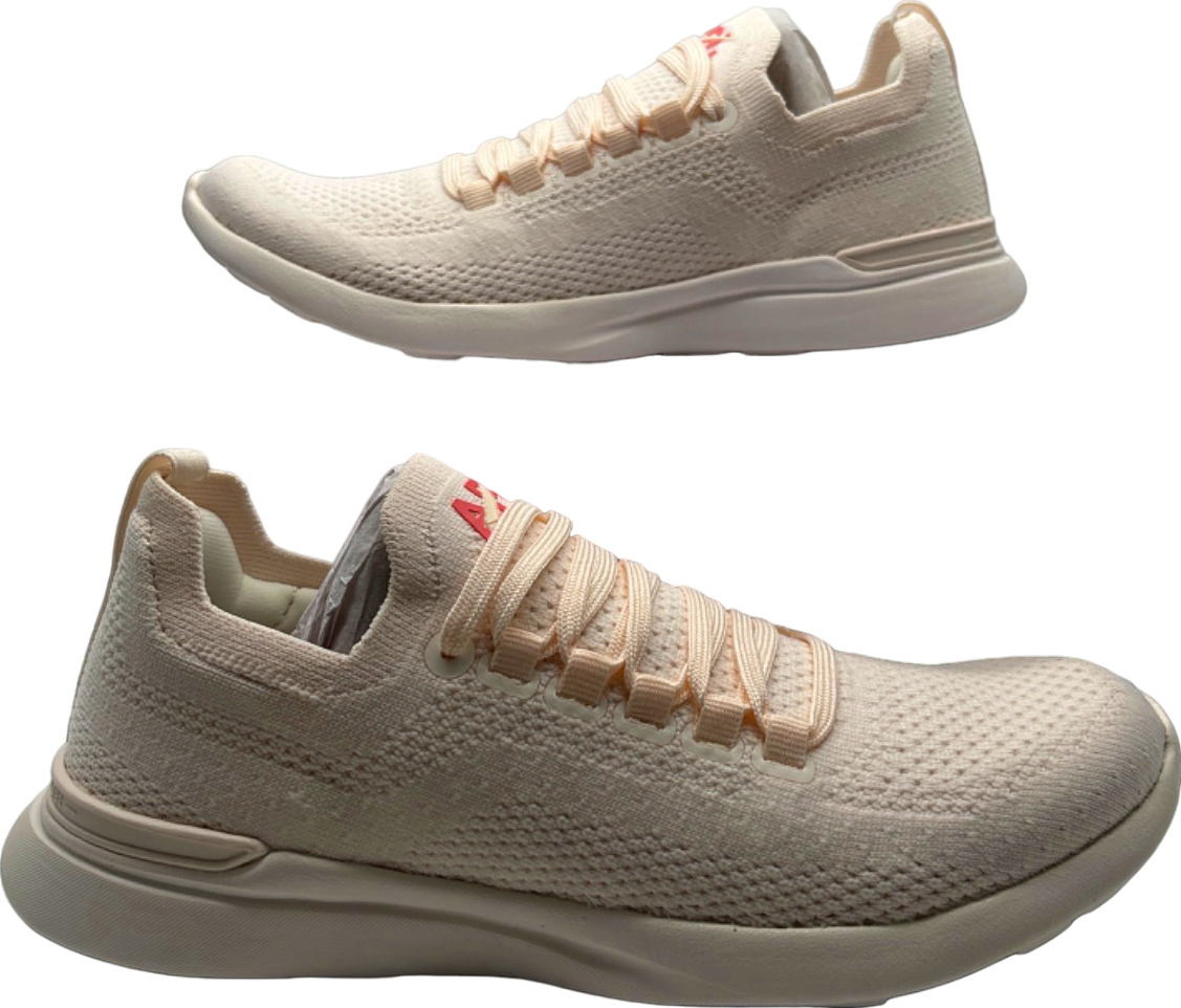 APL Sea Salt/Fire Coral TechLoom Breeze Trainers UK 3.5