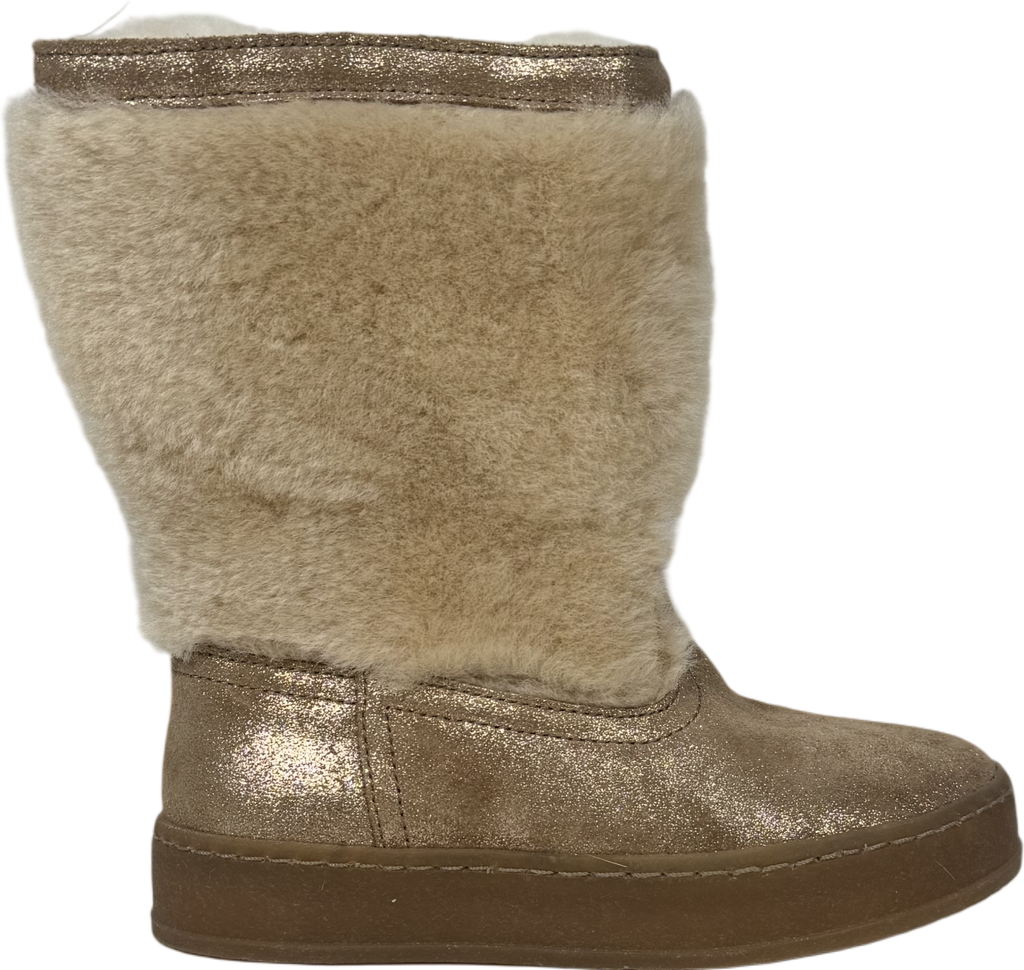 Pom D'Api Beige Furry Boots 8 Years