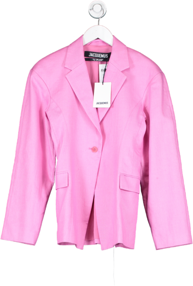 JACQUEMUS Pink Fresa Fitted Suit Jacket UK 6
