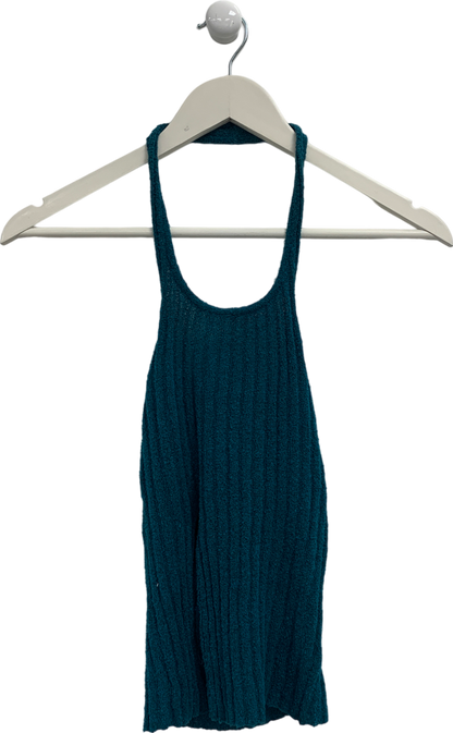 Caro Luna Blue Knitted Top With Side Opening UK S