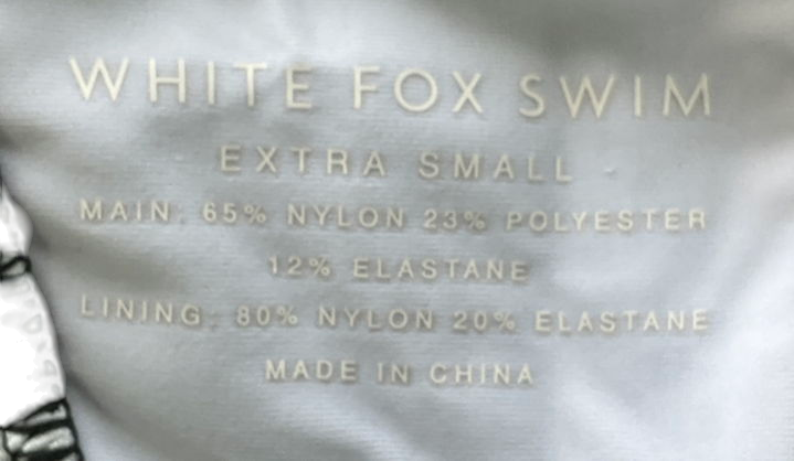 White Fox White Zebra Print Bikini Set UK XS