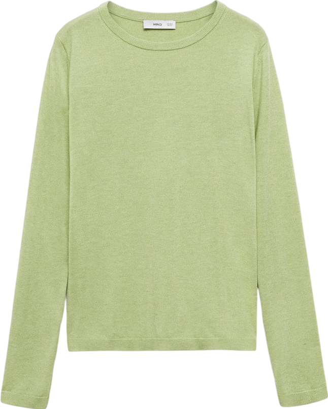 MANGO Green Knit Sweater Top UK M