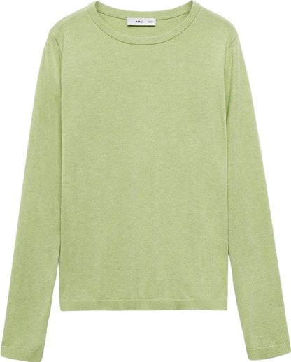 MANGO Green Knit Sweater Top UK M