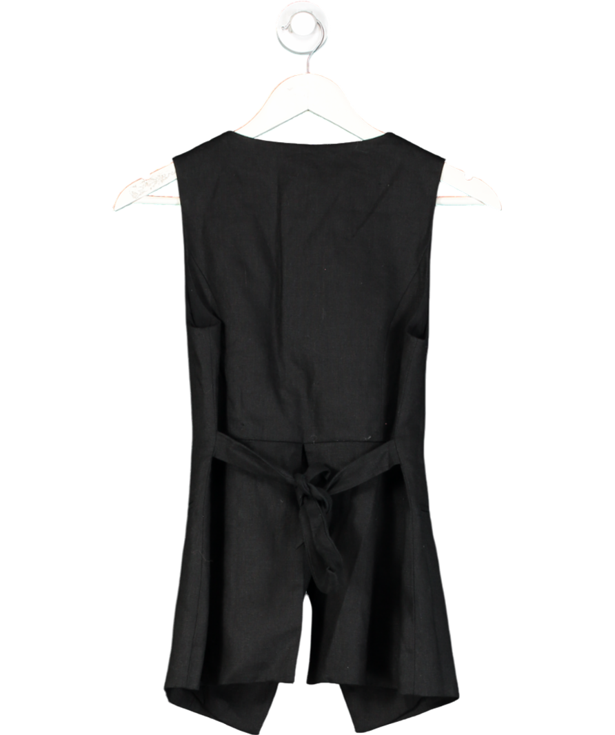 DISSH Alessia Black Linen Vest UK 6