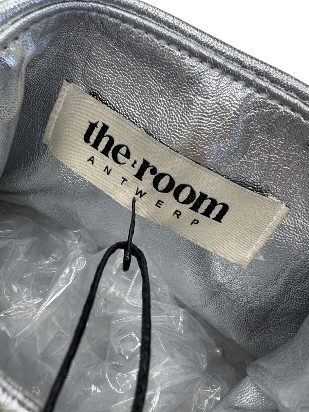 The Room Antwerp Metallic Silver Triangle Bag