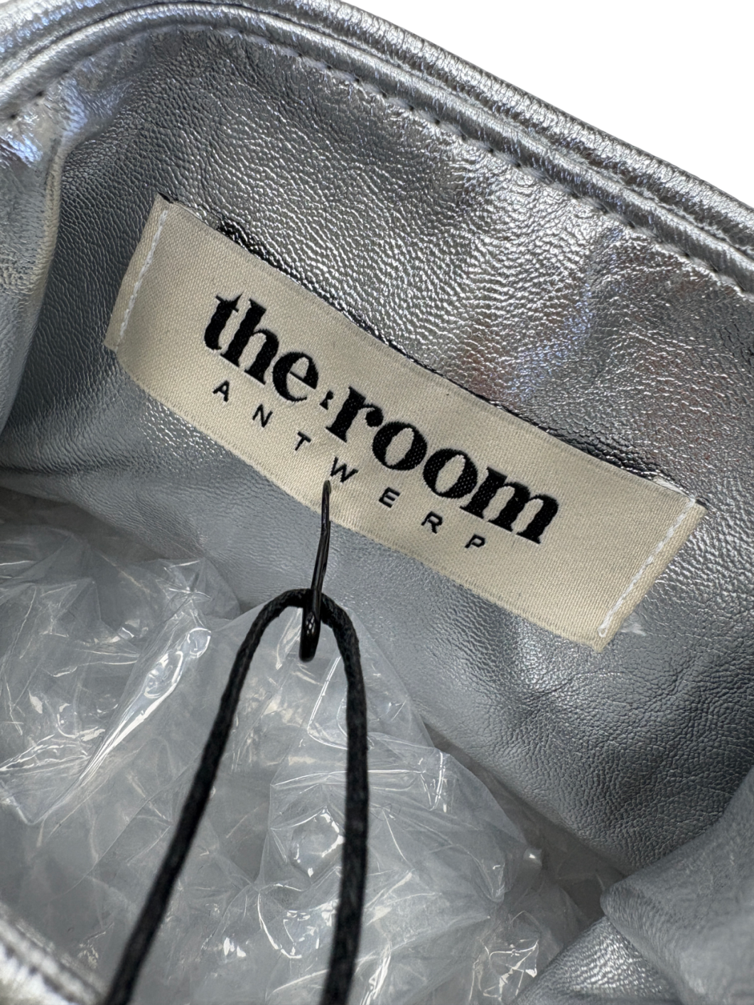 The Room Antwerp Metallic Silver Triangle Bag