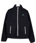 THE MERCER BRAND Dark Navy Blue The Mercer Wool Teddy Full Zip Top UK S