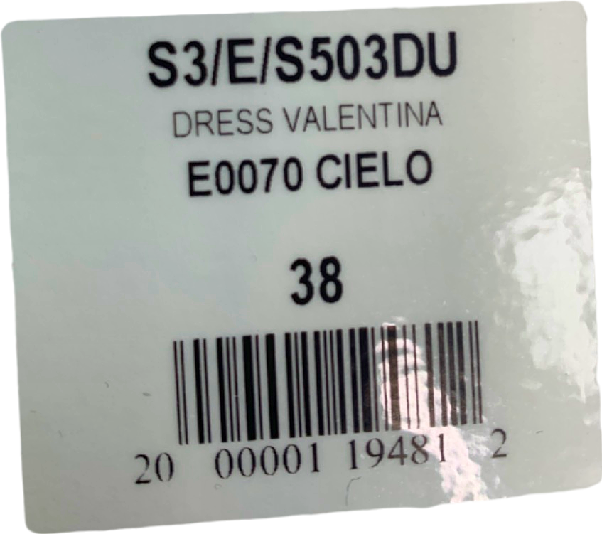 SA SU PHI Light Blue Valentina Silk Dress EU 38 (UK 10)