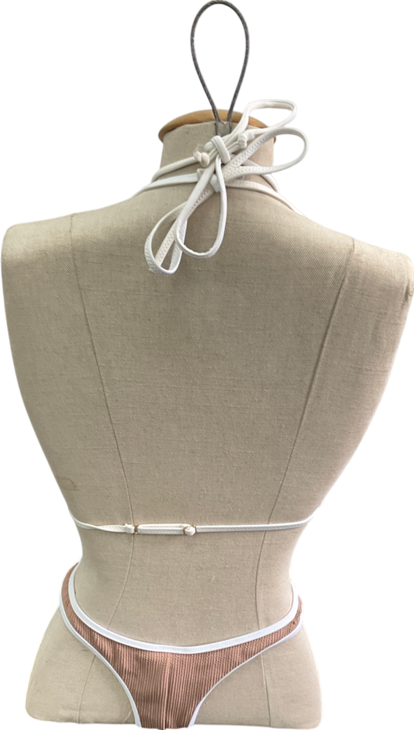 White Fox Beige Lost In Paradise Bikini Set - Mocha UK XS