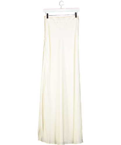 Sezane Cream Satin Maxi Skirt UK 8