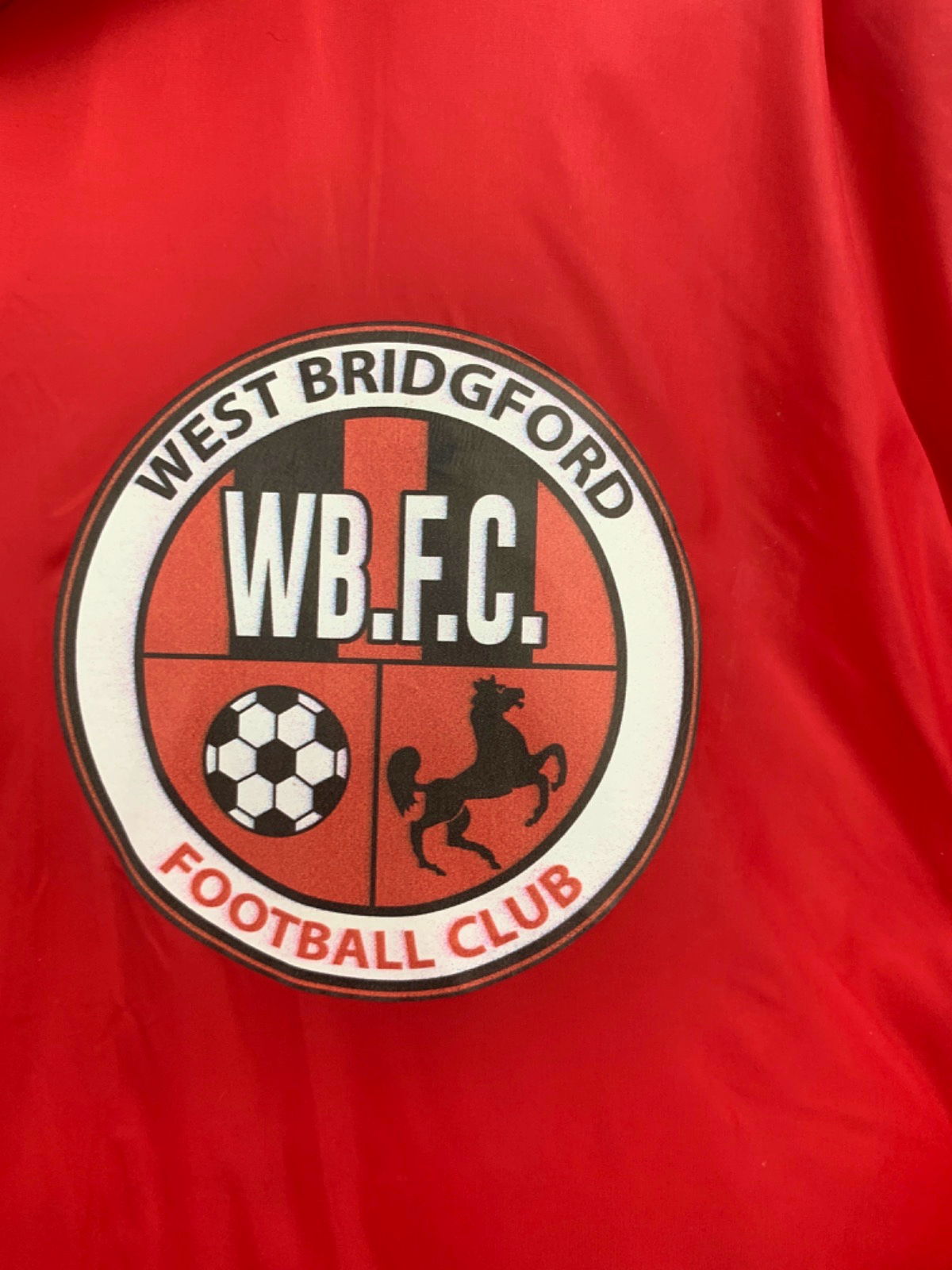 Kappa Red West Bridgford Football Club Puffer Jacket UK XL